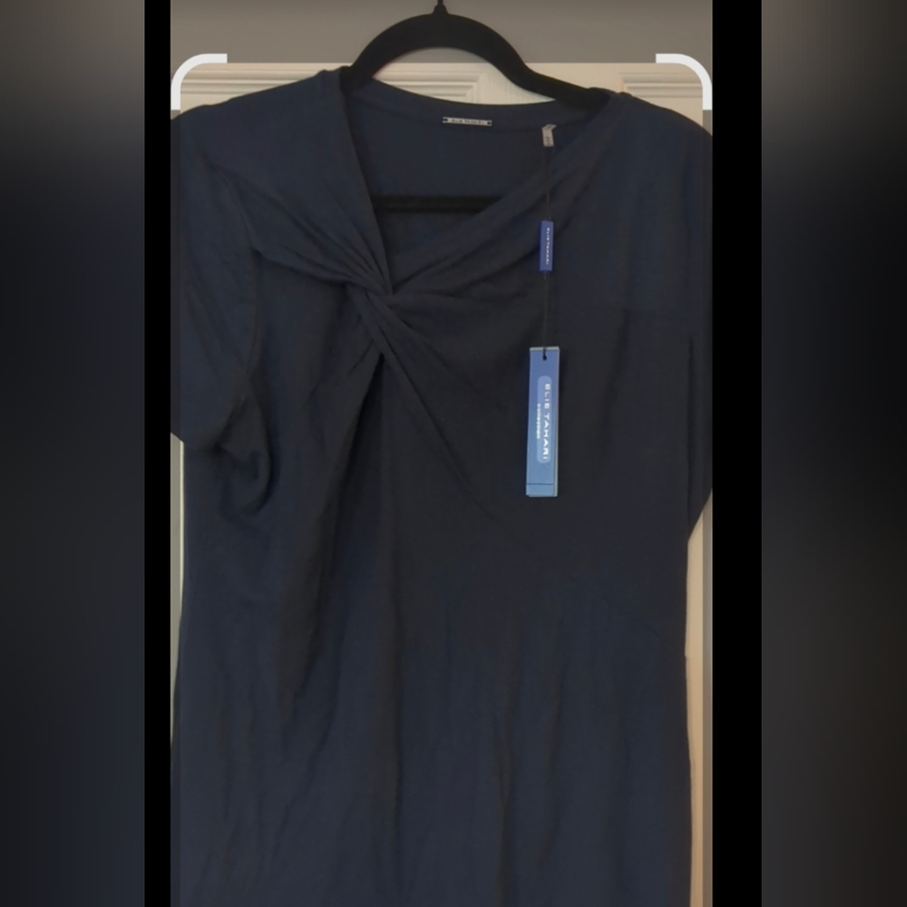 Elie Tahari Midnight Blue Twist Top